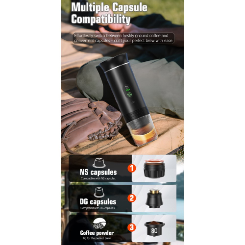 Použitie cestovného kávovaru na espresso 3v1