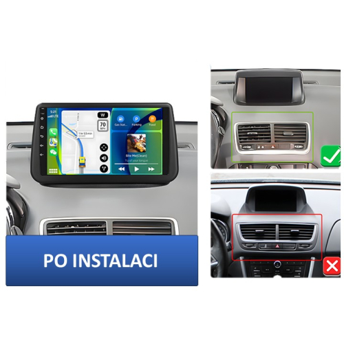 Autorádio Android pre Opel Meriva B – porovnanie palubnej dosky pred a po montáž