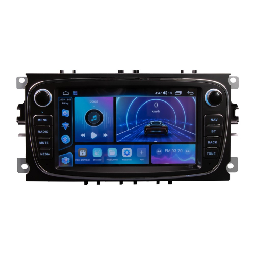 Domovská obrazovka Android autorádia pre Ford s multimediálnym rozhraním