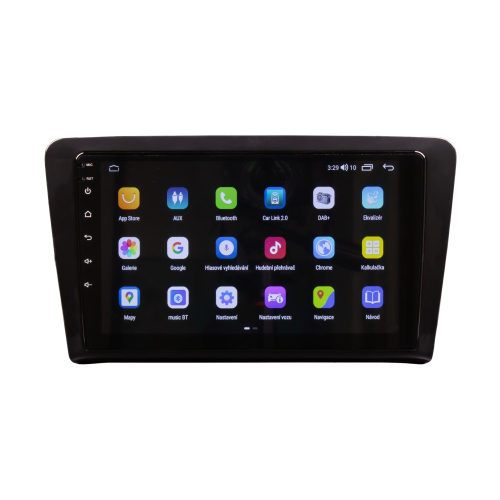 Menu aplikácií Android autorádia pre Škoda Rapid – navigácia, Bluetooth a nastavenia