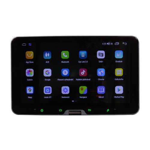 Menu aplikácií Android autorádia – navigácia, Bluetooth, Google a prehrávač hudby