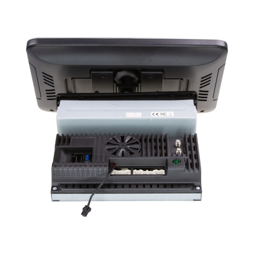 Zadná strana 1DIN Android autorádia s konektormi, GPS a chladiacim ventilátorom