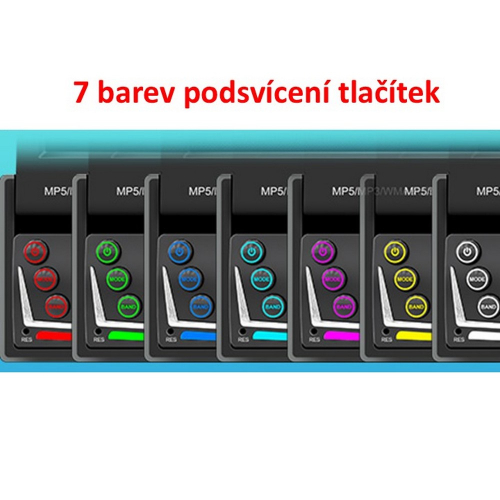 Autorádio s výsuvným displejom a nastaviteľným 7 farebným podsvietením tlačidiel