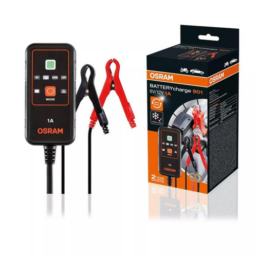 OSRAM BATTERYcharge 901 nabíjačka batérie 6V 12V 1A s balením a krokosvorkami