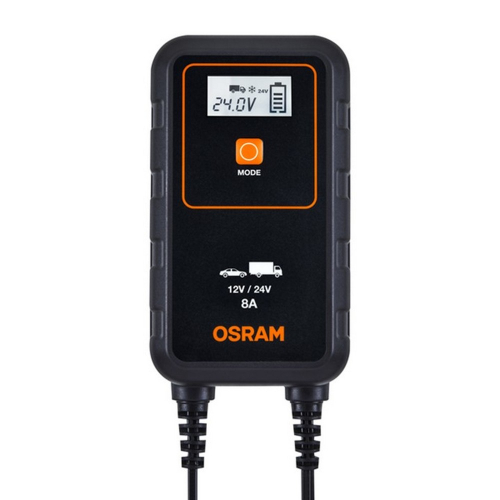 OSRAM BATTERYcharge 908 inteligentná nabíjačka autobatérie 12V 24V 8A predný pohľad