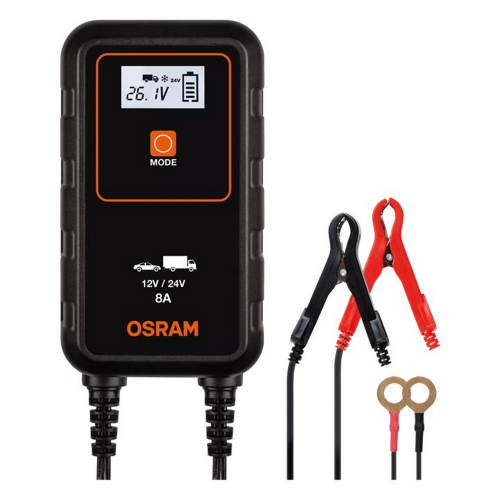 OSRAM BATTERYcharge 908 inteligentná nabíjačka autobatérie s krokosvorkami a O-krúžkami