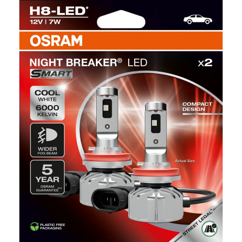 OSRAM NIGHT BREAKER LED SMART H8 LED žiarovky do hmloviek 2 ks detail balenia produktu
