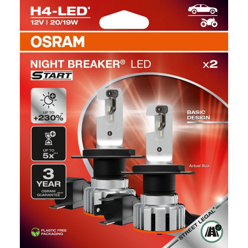 OSRAM NIGHT BREAKER LED START H4 LED autožiarovky 2 ks detail balenia produktu