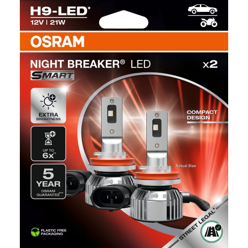 OSRAM H9 NIGHT BREAKER LED SMART 12V LED autožiarovky 2 ks detail balenia