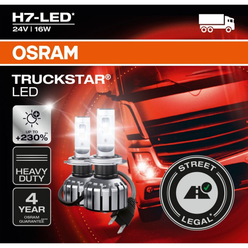 OSRAM TRUCKSTAR H7 LED 24V balenie autožiaroviek pre úžitkové vozidlá