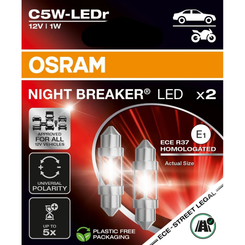 OSRAM C5W NIGHT BREAKER LED 12V balenie 2 ks homologovaných LED žiaroviek