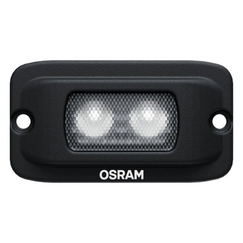OSRAM WL VX100-FL detail spredu, odolné zapustené LED pracovné svetlo s dvoma LED modulmi a širokým svetelným kužeľom