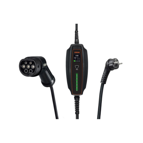 Prenosná nabíjačka OSRAM BATTERYcharge 7PIN PORTABLE Type 2 s ovládacím modulom, displejom a konektorom Type 2