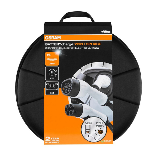 Balení OSRAM BATTERYcharge 7PIN 3PHASE s ochranným pouzdrem pro nabíjecí kabel Type 2