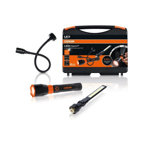 Zostavené ručné svietidlo (baterka) Osram 3-IN-1 INSPECTION LIGHT KIT