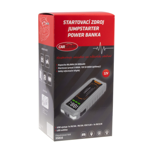 Balenie štartovacieho zdroja CARCLEVER Jumpstarter Power Bank 12 V