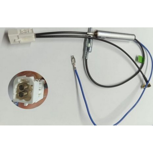 Anténny adaptér Mini Fakra SMB 90° DIN zosilňovač kabeláž celkový pohľad