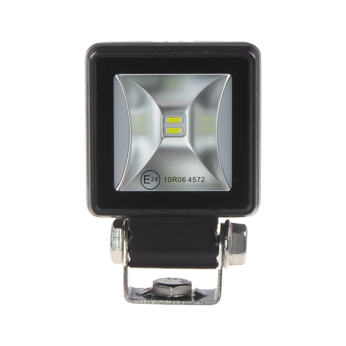 DUAL LED svetlo 15 W biele/oranžové čelný pohľad biele svetlo nerezový držiak ECE R10