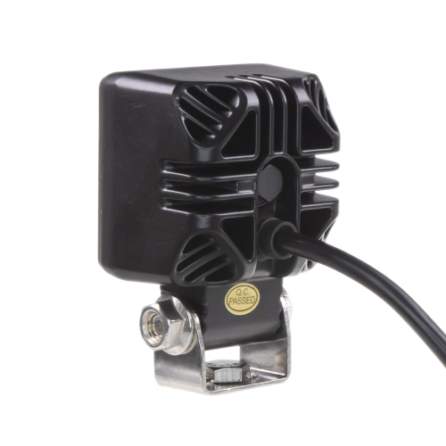 DUAL LED svetlo 15 W biele/oranžové bočný pohľad pravý chladiace rebrá držiak