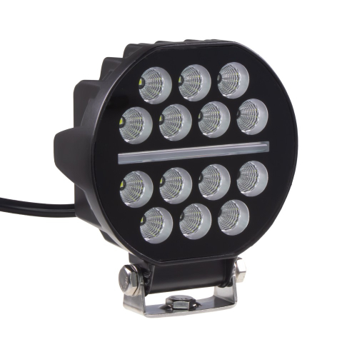 Pracovné LED svetlo 20 W s pozičným svetlom bočný pohľad hliníkové chladiace rebrá