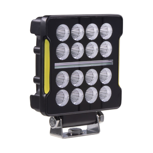 Pracovné LED svetlo 20 W s pozičným svetlom bočný pohľad žlté pozičné svetlo kábel