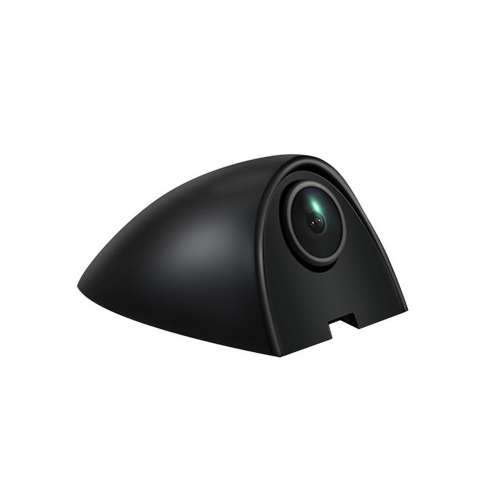 Bočná kamera detail objektívu aerodynamický tvar čierny plast