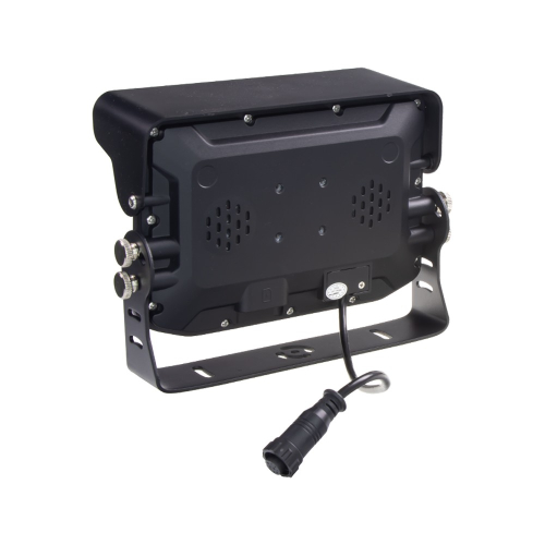 AHD monitor 7" IP69K zadná strana kovové telo 4-PIN konektor držiak