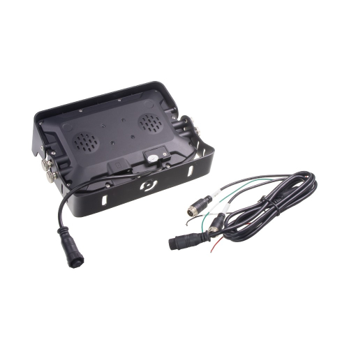 AHD monitor 7" IP69K zadná strana kabeláž 4-PIN konektory napájací kábel príslušenstvo