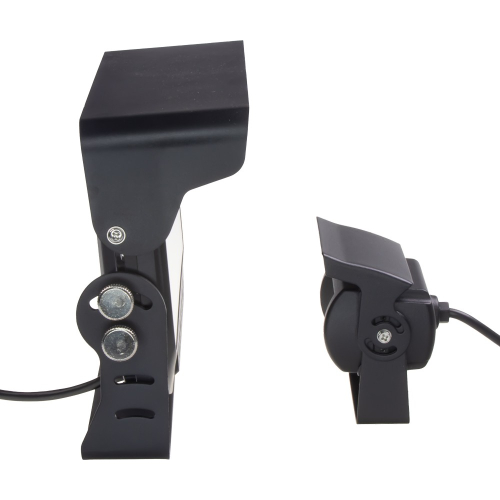 AHD kamerový systém – bočný pohľad na monitor s držiakom a nastaviteľným uhlom, kamera zboku