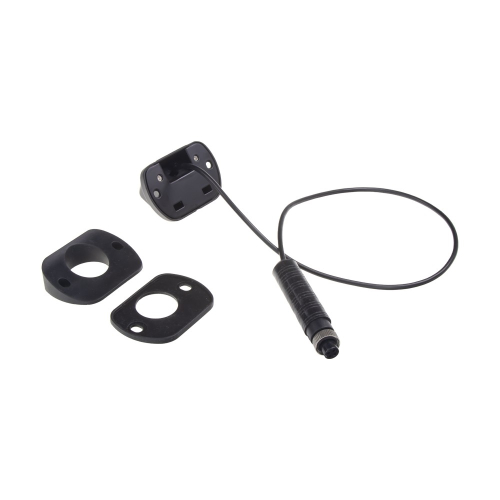 AHD mini kamera – pohľad zboku s 4-PIN konektorom, káblom a 2 gumovými podložkami