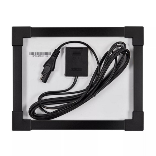 OSRAM BATTERYcharge SOLAR OSP500 – zadná strana panela s navinutým káblom a konektorom