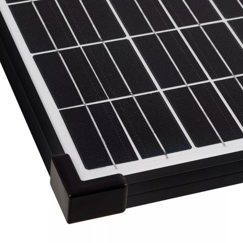 OSRAM BATTERYcharge SOLAR OSP1000 – detail rohu monokryštalických článkov a ochranného rámu