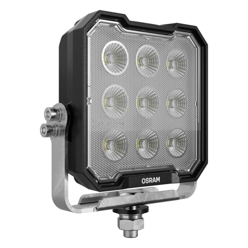 Pracovné LED svetlo OSRAM LEDriving Cube VX125-WD – šikmý pohľad, 9× LED, hliníkový kryt, montážna konzola