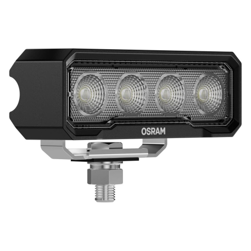 OSRAM LEDriving Lightbar VX125-WD – čelný pohľad, 4 LED diódy, polykarbonátová šošovka, montážna konzola 12 – 24 V