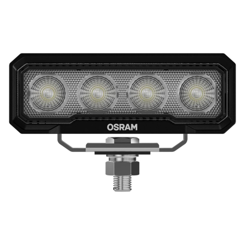 Zadná strana pracovného svetlometu OSRAM VX125-WD – hliníkové chladiace rebrovanie, montážna konzola, voľné vodiče