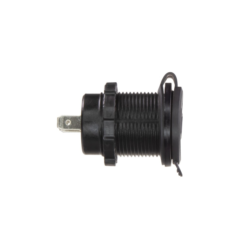 USB nabíjačka do panelu – bočný pohľad s viditeľným kontaktom a montážnou prírubou