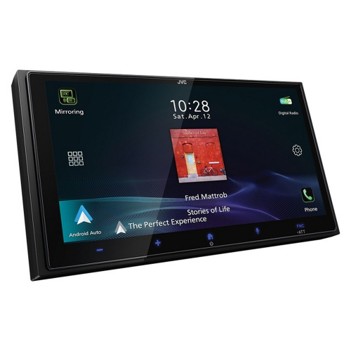 JVC KW-M795DBW 2DIN autoradio – čelný pohľad, Apple CarPlay na displeji