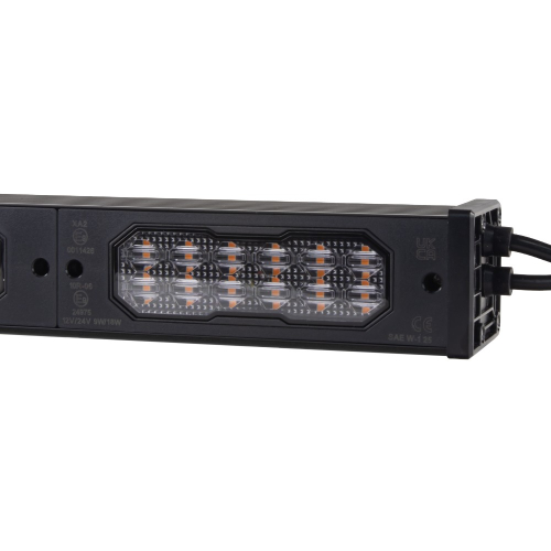 LED výstražná alej oranžová 927 mm – detail modulu, homologácie ECE R65, XA2, 12 V / 24 V