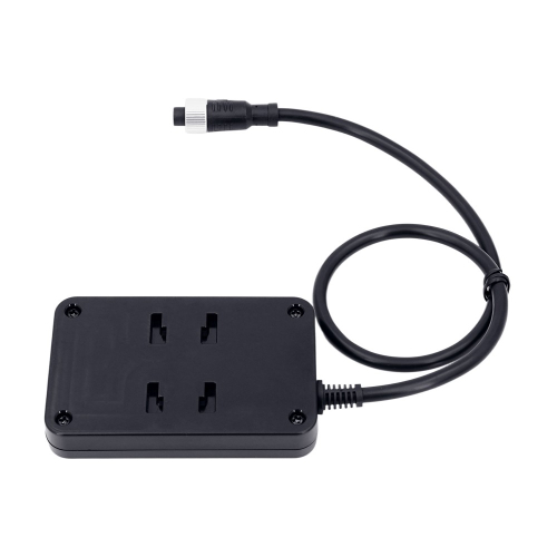 LED výstražná alej oranžová 927 mm – detail káblového ovládača, 10 tlačidiel, displej režimu, smerové tlačidlá M1 M2