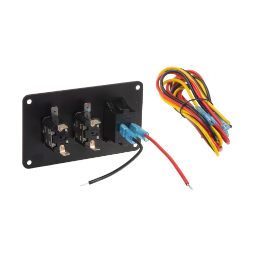 Prepínačový panel 2× spínač USB QC3.0 USB-C PD voltmeter 12V 24V – zadná strana, zapojenie kabeláže, farebné vodiče