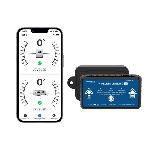 Bezdrôtové vyrovnávanie karavanu pomocou snímača AOMOSUR a prehľadnej aplikácie priamo vo vašom iPhone.