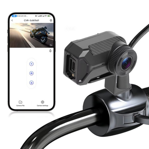 Motocyklová kamera 1080P s WiFi a správou záznamu cez aplikáciu Viidure v mobile