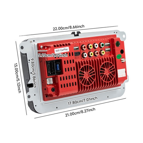 Zadná doska autorádia pre VW Škoda – konektory WiFi CarPlay, GPS, DAB, USB1, USB2, RCA