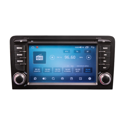 Autorádio pre Audi A3 – FM tuner s RDS, zobrazenie staníc na 7" displeji