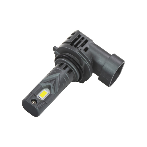 LED autožiarovka HB4 9006 – bočný pohľad, LED čip, pätica a chladiace rebrá
