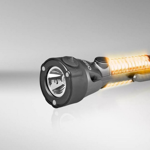 OSRAM LEDguardian Saver Light Plus LEDSL101 – oranžové varovné svetlo, detail hlavy s magnetmi