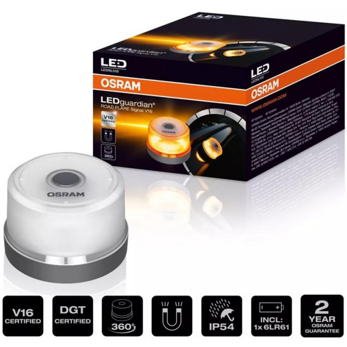 OSRAM Road Flare Signal V16 s balením – certifikácia V16, DGT, IP54, batéria v balení