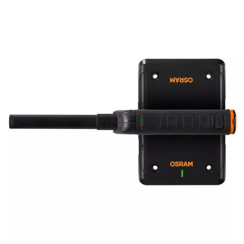 OSRAM LEDinspect Single Charge Pad LEDIL423 s lampou LEDIL422 pri nabíjaní, pohľad zboku