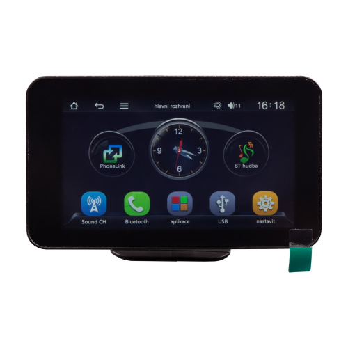 Monitor DS-470CA – hlavné rozhranie, PhoneLink, BT hudba, Bluetooth, FM vysielač, hodiny