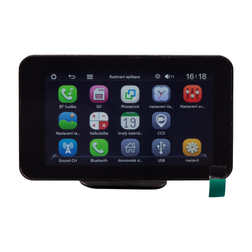 Monitor DS-470CA – rozhranie aplikácií, BT hudba, SD, PhoneLink, CCD kamera, kalkulačka, USB